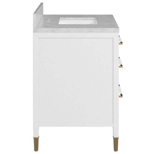 Verona 36" Vanity with Rectangular Undermount Sink, White 4 Verona 36" Vanity with Rectangular Undermount Sink, White