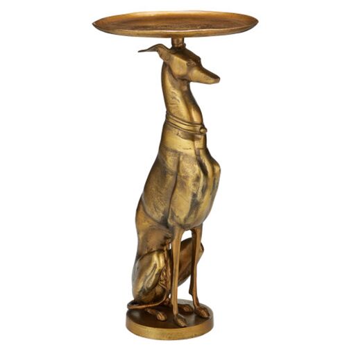 Ballyregan Aluminum Accent Table, Antique Brass 1 Ballyregan Aluminum Accent Table, Antique Brass