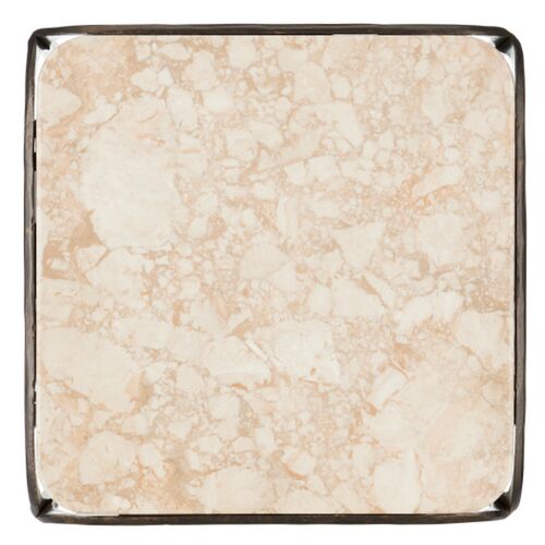 Crema Marble Side Table, Natural/Bronze 3 Crema Marble Side Table, Natural/Bronze