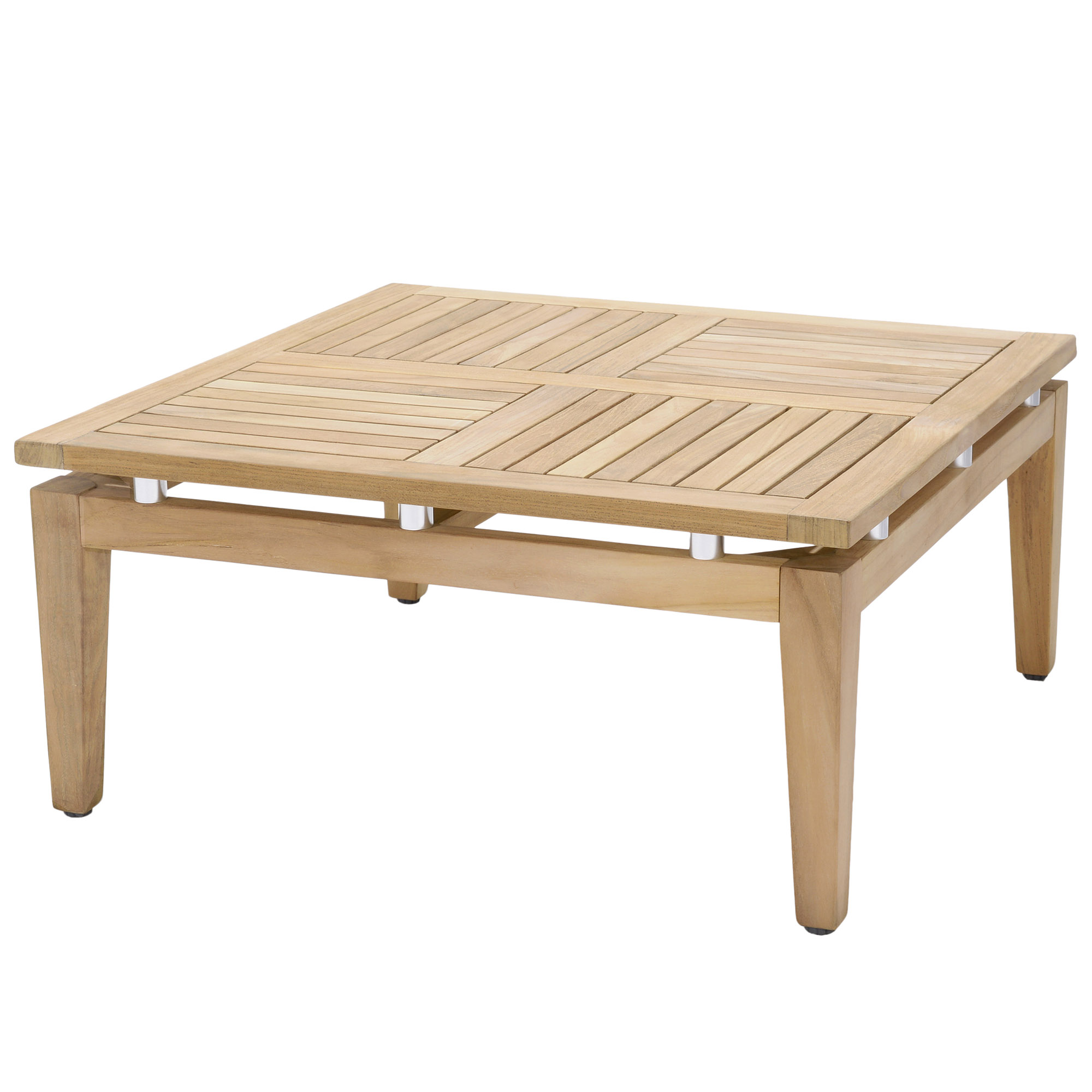 Soho Grove Outdoor Square Coffee Table, Natural Teak/Aluminum 1 Soho Grove Outdoor Square Coffee Table, Natural Teak/Aluminum