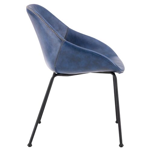 S/2 Ryan Side Chairs, Dark Blue 3 S/2 Ryan Side Chairs, Dark Blue