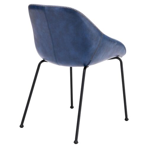 S/2 Ryan Side Chairs, Dark Blue 4 S/2 Ryan Side Chairs, Dark Blue