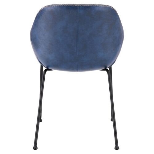 S/2 Ryan Side Chairs, Dark Blue 5 S/2 Ryan Side Chairs, Dark Blue
