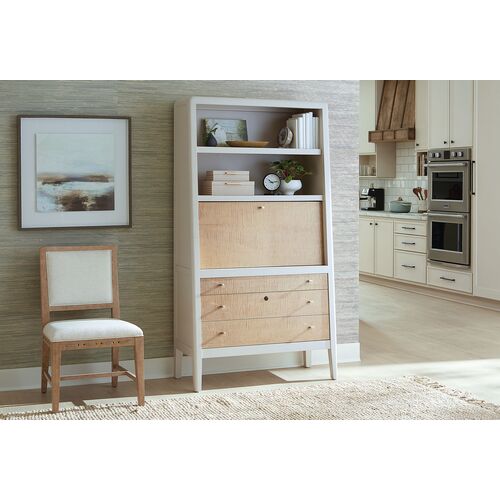 Hera 8-Drawer Hub Secretary, Almond White/Natural 9 Hera 8-Drawer Hub Secretary, Almond White/Natural