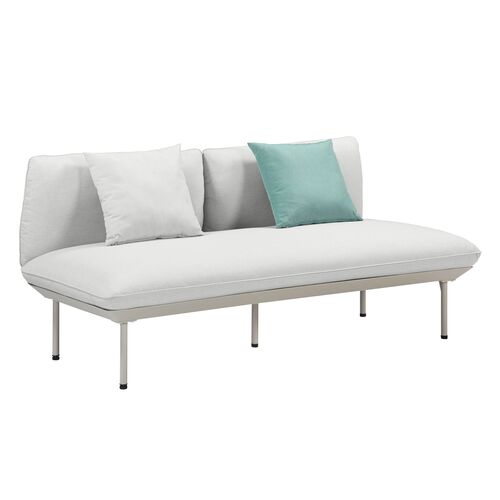 Arabella Outdoor Loveseat, Light Grey 1 Arabella Outdoor Loveseat, Light Grey