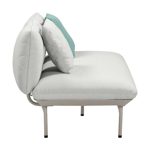 Arabella Outdoor Loveseat, Light Grey 4 Arabella Outdoor Loveseat, Light Grey