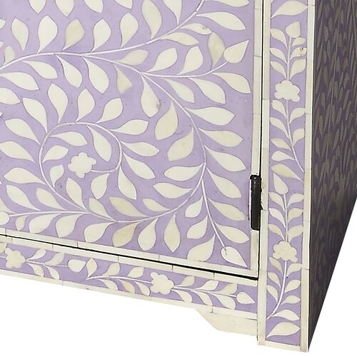 Layla Bone Inlay Console Chest, Lavender 3 Layla Bone Inlay Console Chest, Lavender