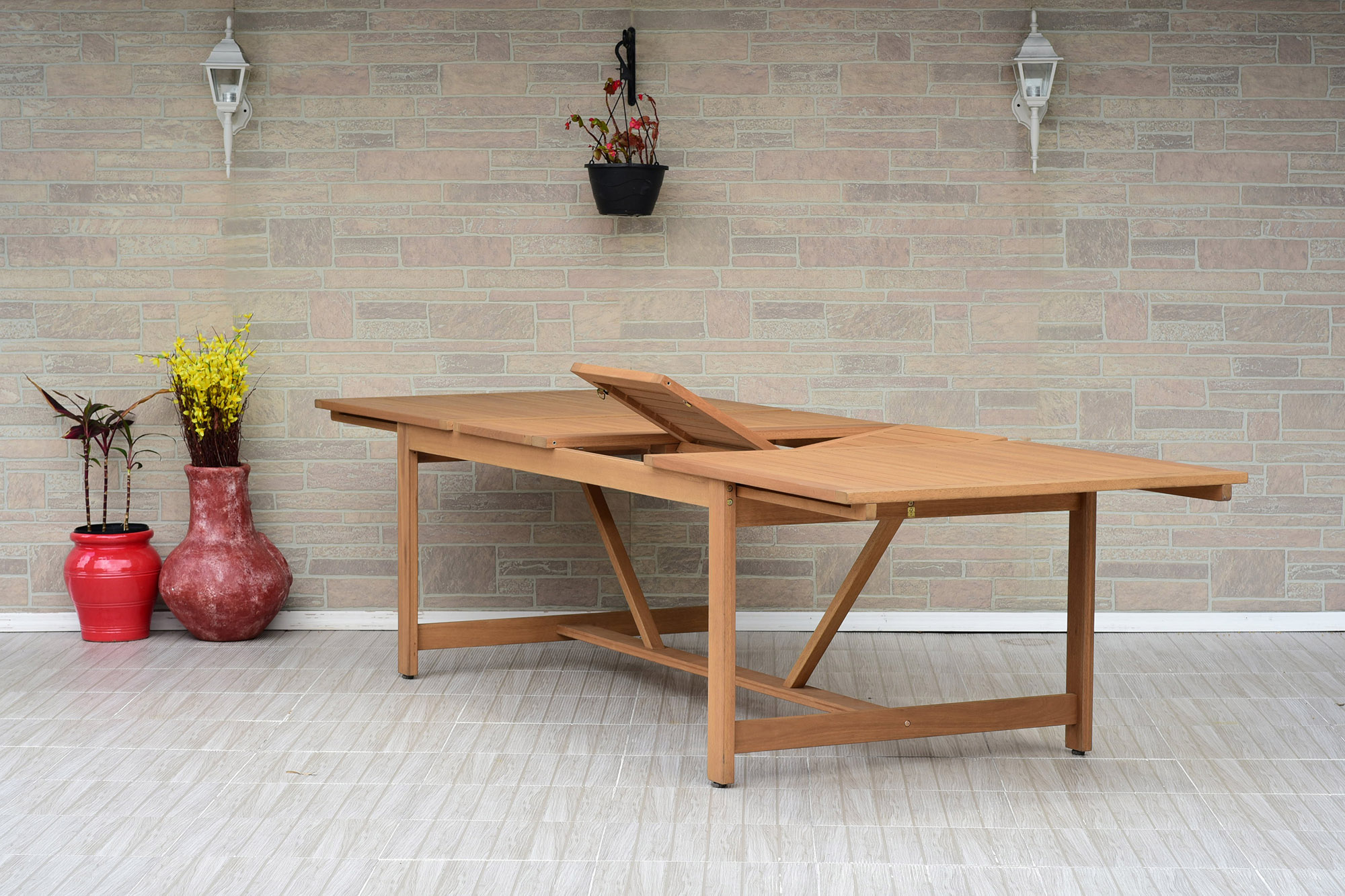 Astor 9-Pc Rectangular Extension Outdoor Eucalyptus Dining Set 3 Astor 9-Pc Rectangular Extension Outdoor Eucalyptus Dining Set
