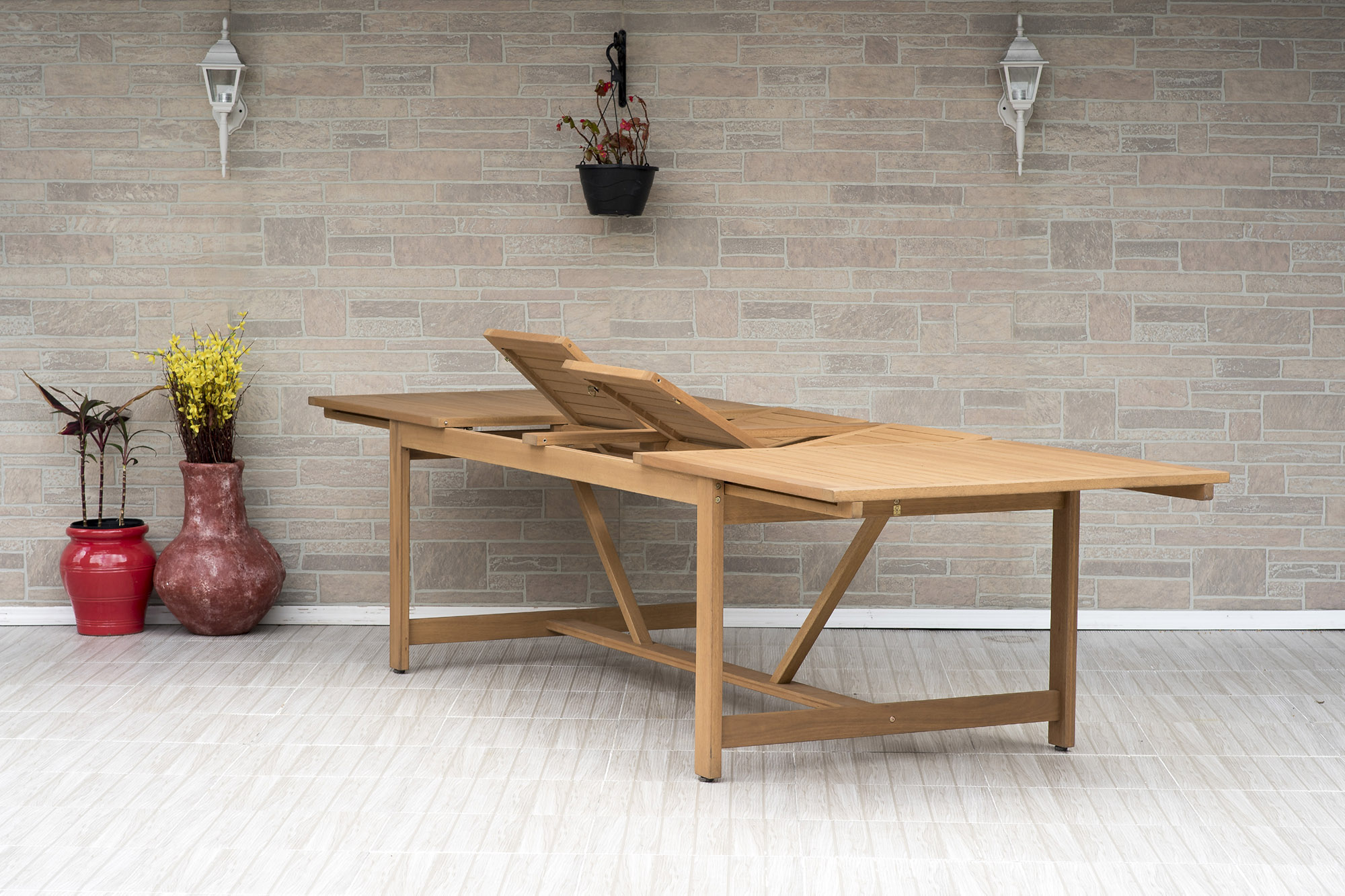 Astor 9-Pc Rectangular Extension Outdoor Eucalyptus Dining Set 4 Astor 9-Pc Rectangular Extension Outdoor Eucalyptus Dining Set