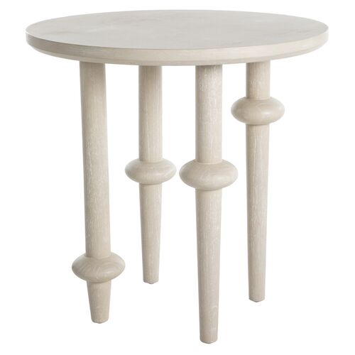 Aba Side Table,Cerused White 1 Aba Side Table,Cerused White