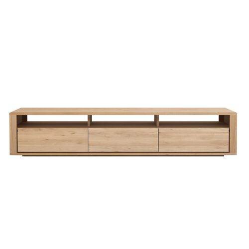 Shadow 3-Drawer Media Console, Oak 1 Shadow 3-Drawer Media Console, Oak