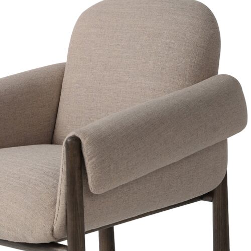 Kellan Linen Dining Chair, Alcala Taupe 2 Kellan Linen Dining Chair, Alcala Taupe