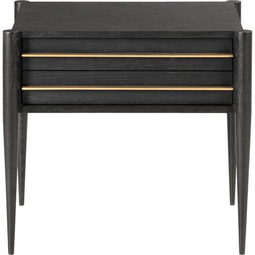 Archer Bedside Table, Black/Brass 2 Archer Bedside Table, Black/Brass
