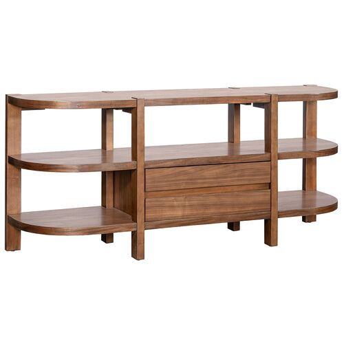 Nyomi Console Table, Warm Walnut 1 Nyomi Console Table, Warm Walnut