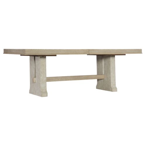Cascade Rectangular Extension Dining Table, Terrain/Textured Crackled Gesso 1 Cascade Rectangular Extension Dining Table, Terrain/Textured Crackled Gesso