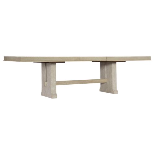 Cascade Rectangular Extension Dining Table, Terrain/Textured Crackled Gesso 3 Cascade Rectangular Extension Dining Table, Terrain/Textured Crackled Gesso