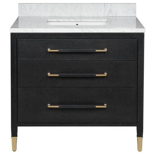 Verona 36" Vanity with Rectangular Undermount Sink, Black 4 Verona 36" Vanity with Rectangular Undermount Sink, Black