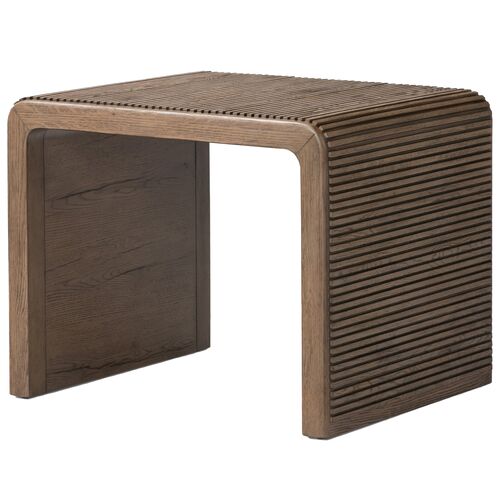Maisie Reeded End Table, Rustic Grey 1 Maisie Reeded End Table, Rustic Grey