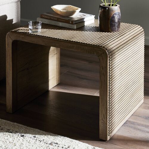 Maisie Reeded End Table, Rustic Grey 12 Maisie Reeded End Table, Rustic Grey
