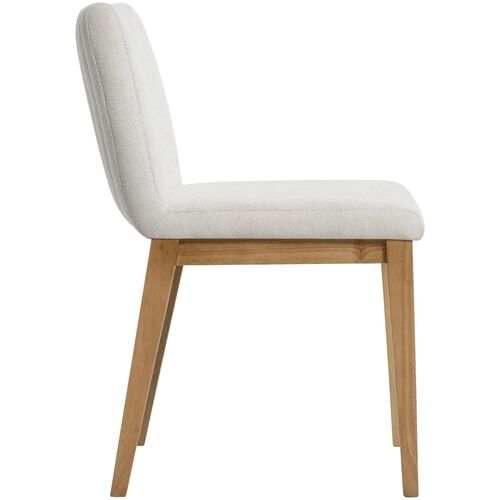 S/2 Nylae Upholstered Dining Chairs, White 4 S/2 Nylae Upholstered Dining Chairs, White