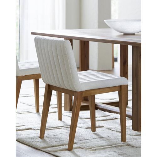 S/2 Nylae Upholstered Dining Chairs, White 7 S/2 Nylae Upholstered Dining Chairs, White