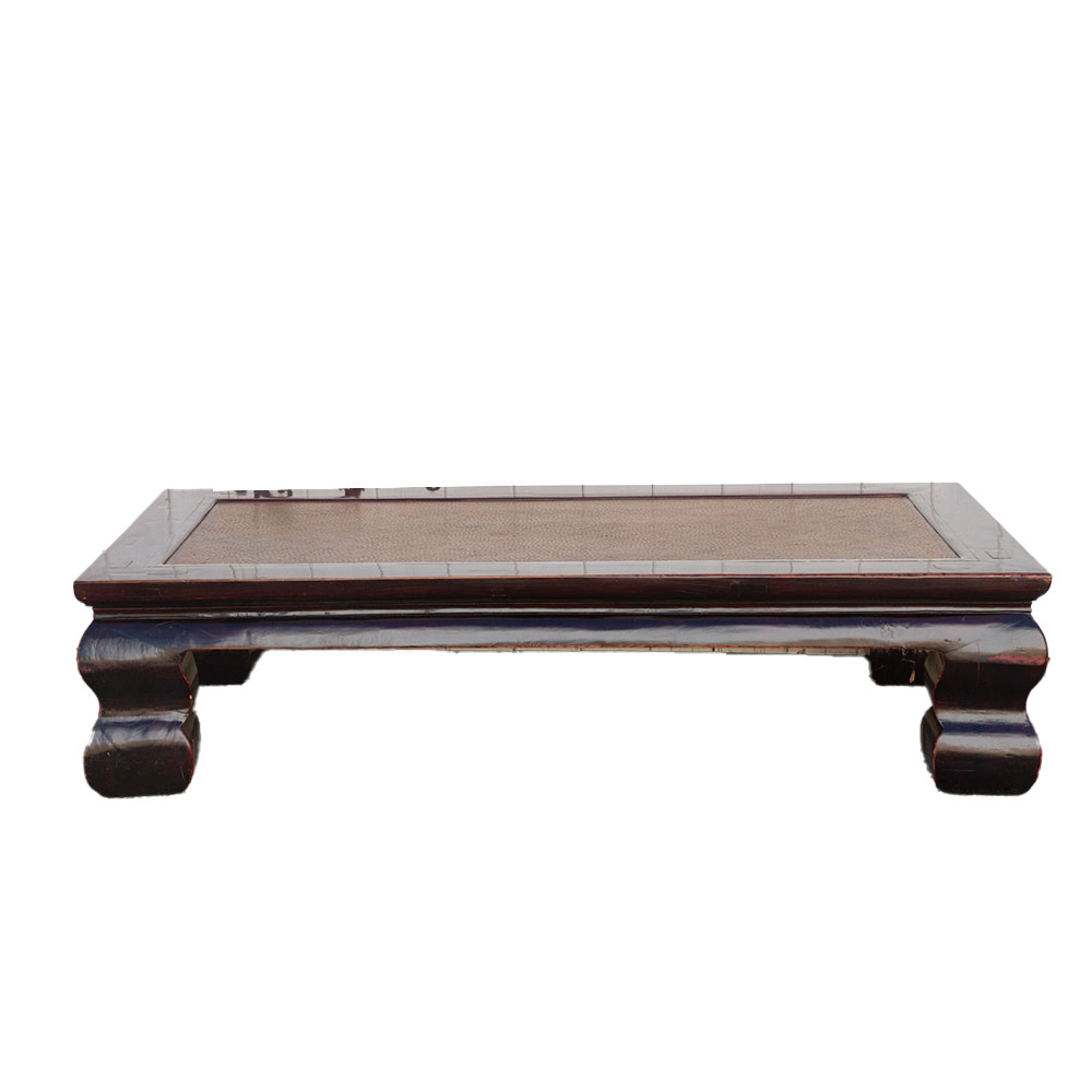 Large Elm and Rattan Coffee Table 1 Large Elm and Rattan Coffee Table