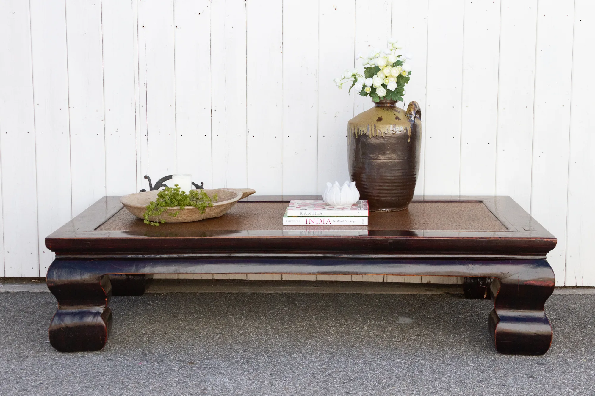 Large Elm and Rattan Coffee Table 2 Large Elm and Rattan Coffee Table