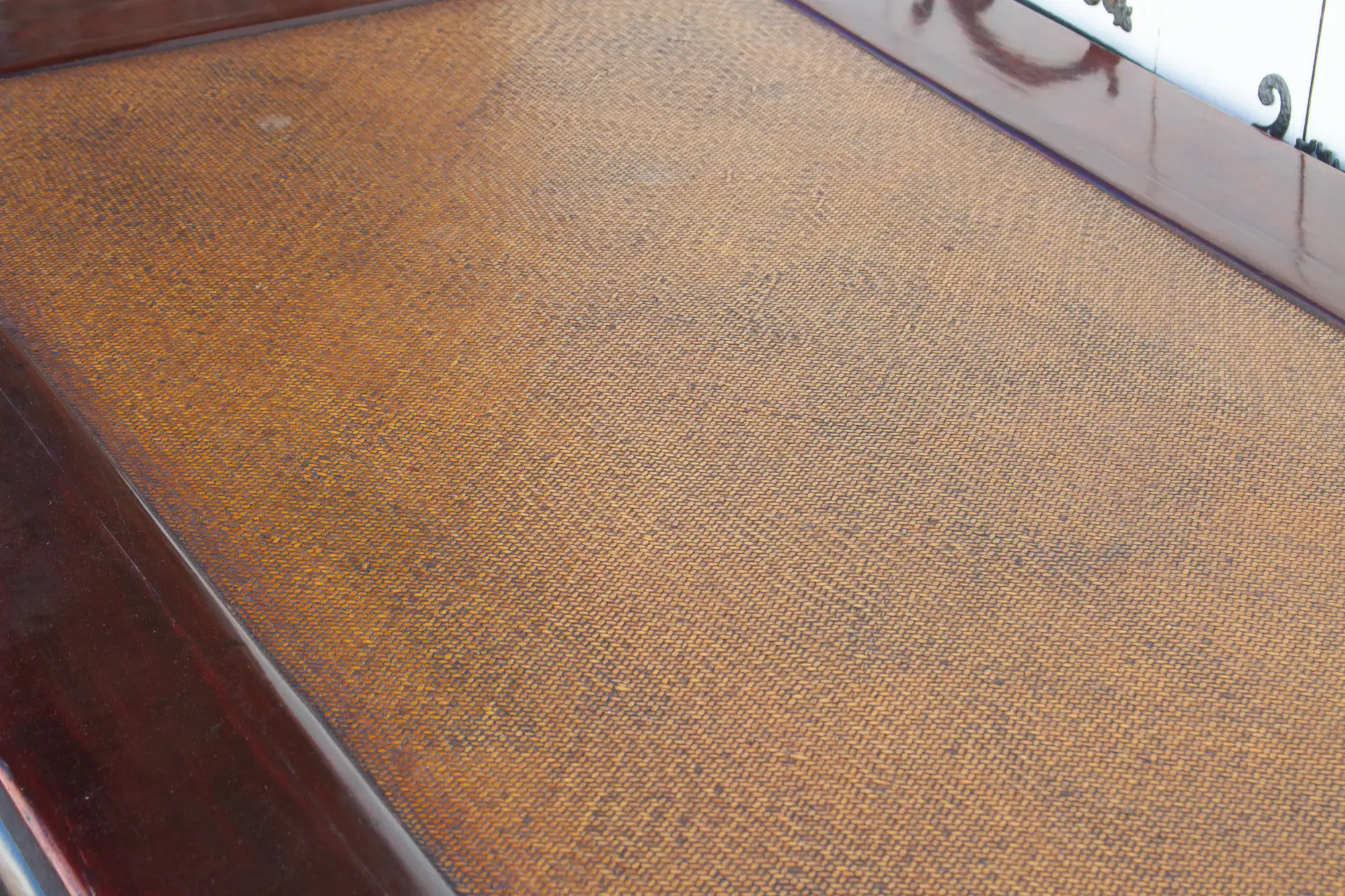 Large Elm and Rattan Coffee Table 6 Large Elm and Rattan Coffee Table