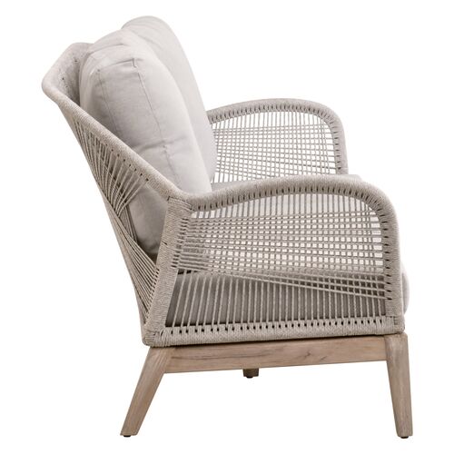 Easton Outdoor 79" Rope Sofa, Performance Pumice/Gray Teak 4 Easton Outdoor 79" Rope Sofa, Performance Pumice/Gray Teak