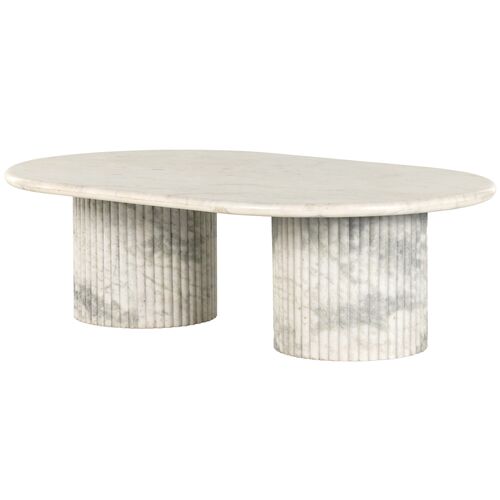 Kamden Fluted Marble Coffee Table 1 Kamden Fluted Marble Coffee Table