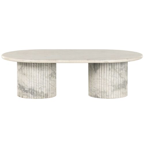 Kamden Fluted Marble Coffee Table 3 Kamden Fluted Marble Coffee Table