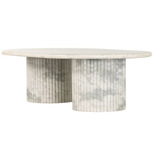 Kamden Fluted Marble Coffee Table 6 Kamden Fluted Marble Coffee Table