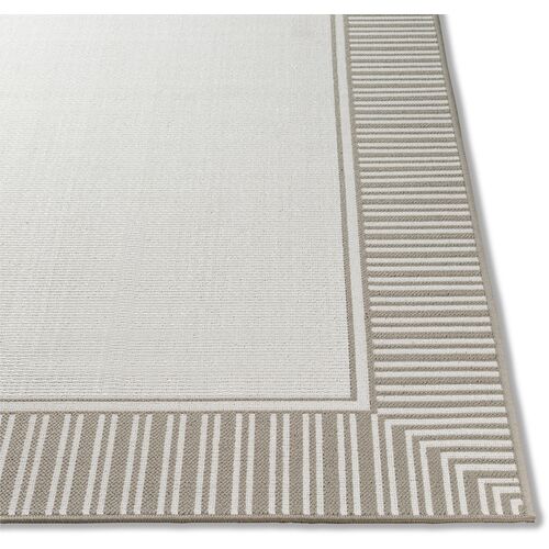 Fay Outdoor Rug, Taupe/White 2 Fay Outdoor Rug, Taupe/White
