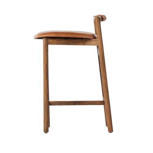 Violet Leather Counter Stool 5 Violet Leather Counter Stool