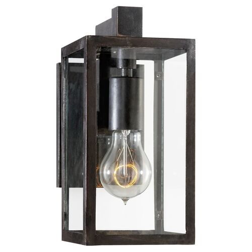 Fresno Short Outdoor Sconce, Aged Iron 1 Fresno Short Outdoor Sconce, Aged Iron
