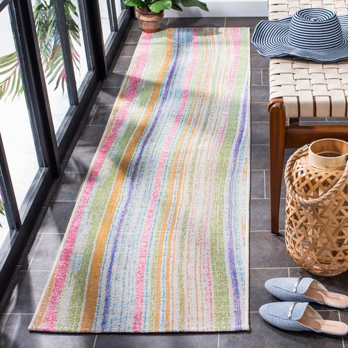 Sumner Outdoor Rug, Ivory/Green