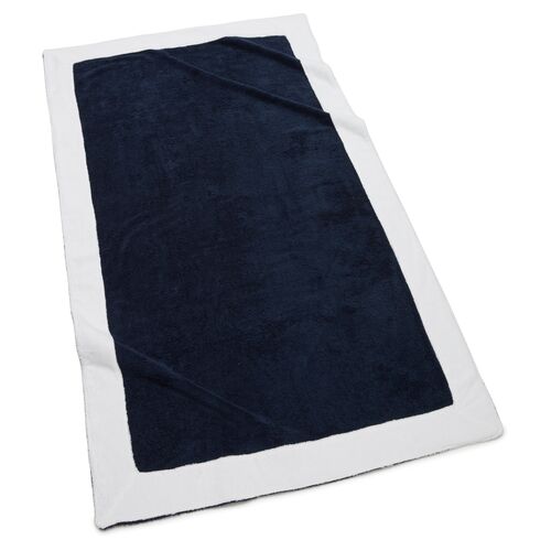 Capri Beach Towel, Navy