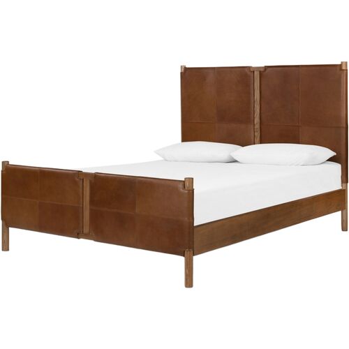 Ralph Leather Panel Bed