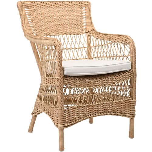 Marie Outdoor Armchair, Natural/White 1 Marie Outdoor Armchair, Natural/White