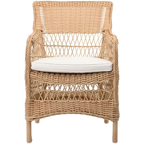 Marie Outdoor Armchair, Natural/White 2 Marie Outdoor Armchair, Natural/White