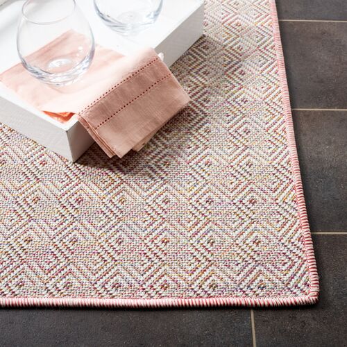 Hampton Outdoor Rug, Light Pink/Multi 4 Hampton Outdoor Rug, Light Pink/Multi