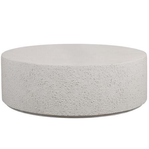 Celeste Outdoor Round Coffee Table, Matte White 1 Celeste Outdoor Round Coffee Table, Matte White