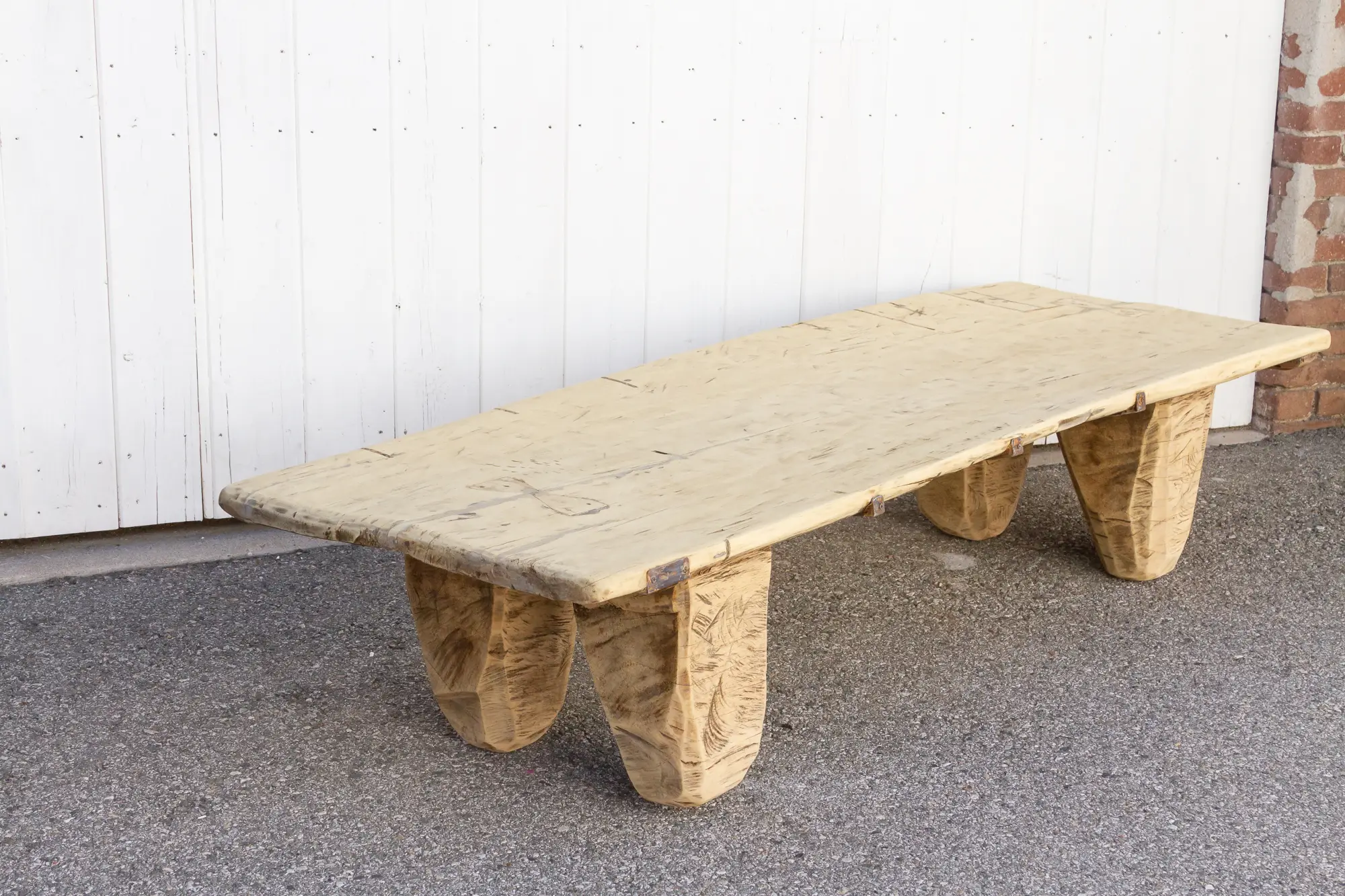 Antique Bleached Wood Naga Table 6 Antique Bleached Wood Naga Table