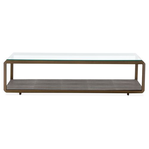 Anne Coffee Table, Gray Shagreen 2 Anne Coffee Table, Gray Shagreen