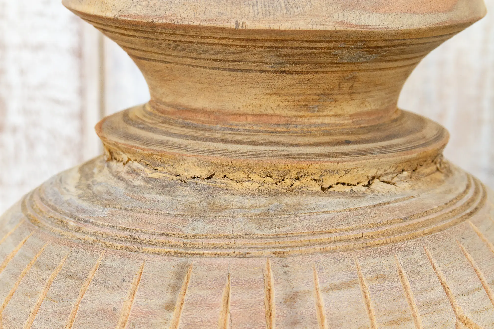 Carved Bleached Naga Water Pot 4 Carved Bleached Naga Water Pot