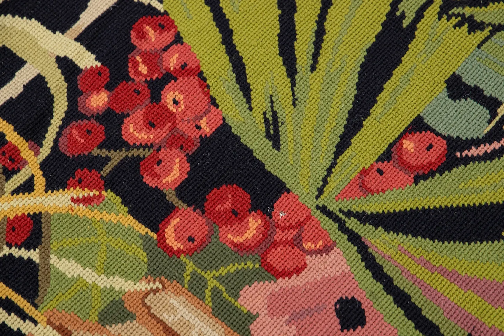 Vintage Portuguese Multicolor Wool Rug