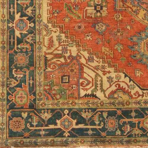 9'x12' Serapi Rug, Red/Black 2 9'x12' Serapi Rug, Red/Black
