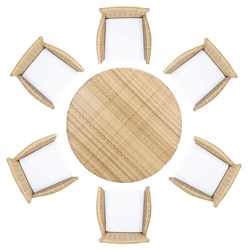 Quinlan 7 Pc Outdoor Wicker Dining Set 3 Quinlan 7 Pc Outdoor Wicker Dining Set