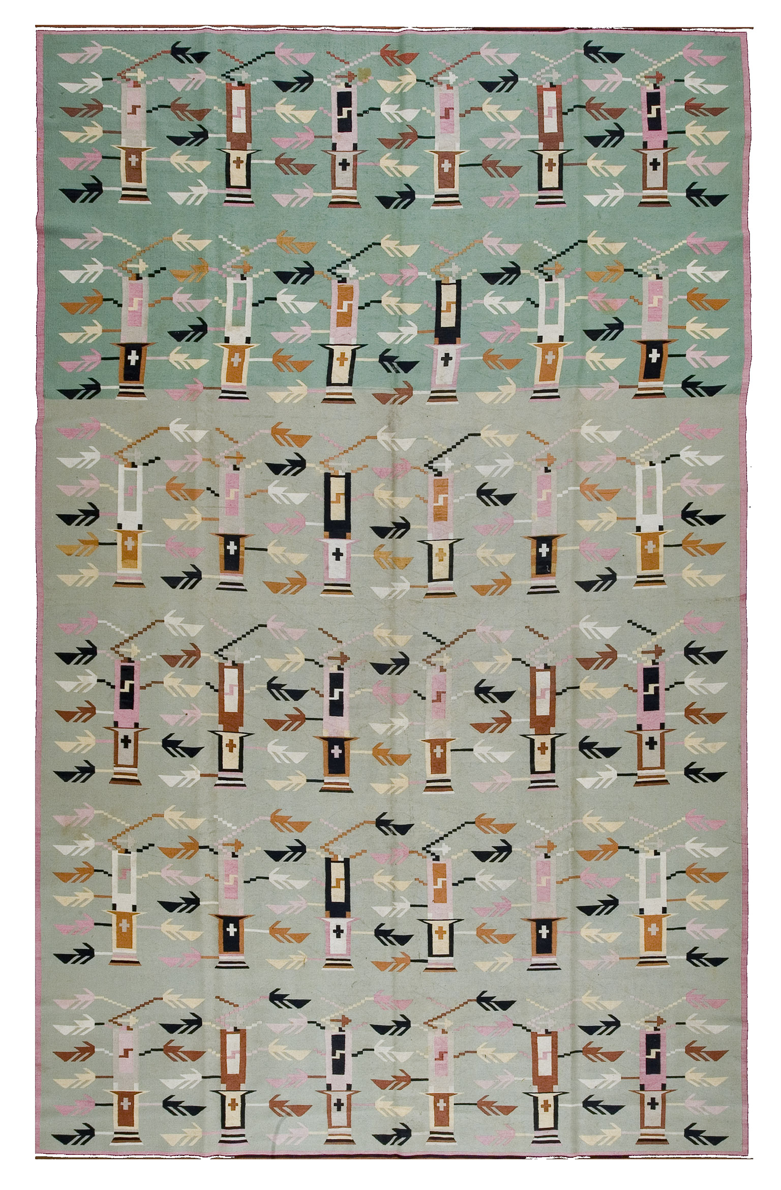 1920s Bessarabian Kilim, 7'9" x 12'4" 1 1920s Bessarabian Kilim, 7'9" x 12'4"