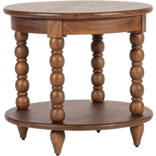 Thalyn Spindle Round End Table 1 Thalyn Spindle Round End Table